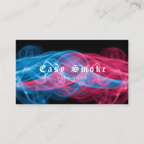 Colorful Smoke Vape Shop Business Card