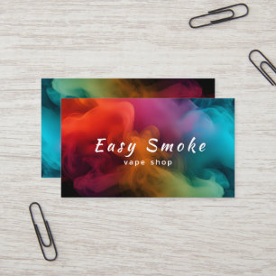Colorful Smoke Vape Shop Business Card