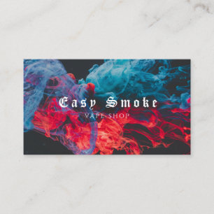 Colorful Smoke Vape Shop Business Card
