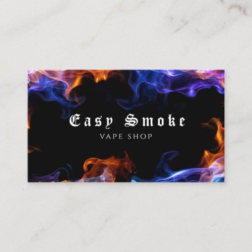 Colorful Smoke Vape Shop Business Card