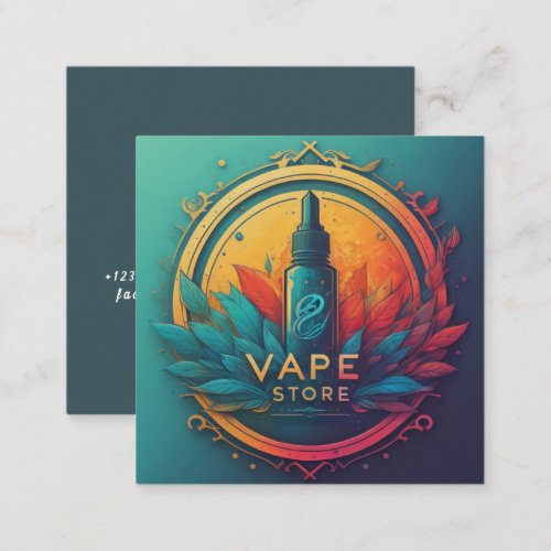 Colorful Smoke Vape Shop Business Card