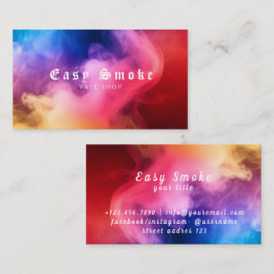 Colorful Smoke Vape Shop Business Card