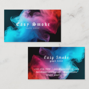 Colorful Smoke Vape Shop Business Card