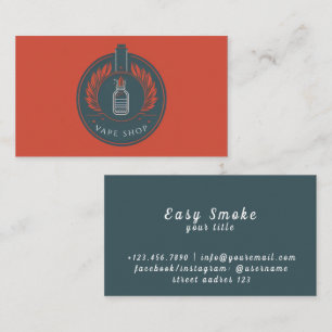 Colorful Smoke Vape Shop Business Card