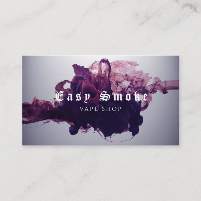 Colorful Smoke Vape Shop Business Card (Front)