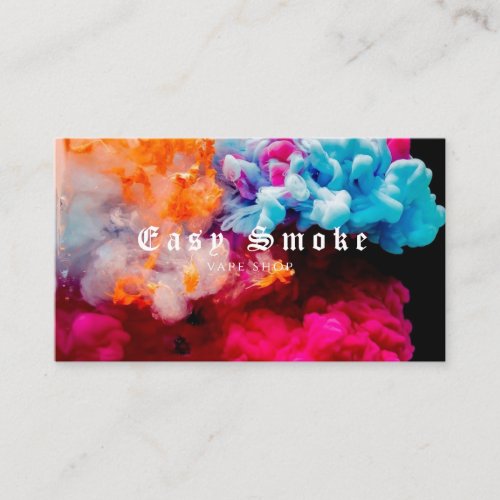 Colorful Smokes Vape Shop Business Card