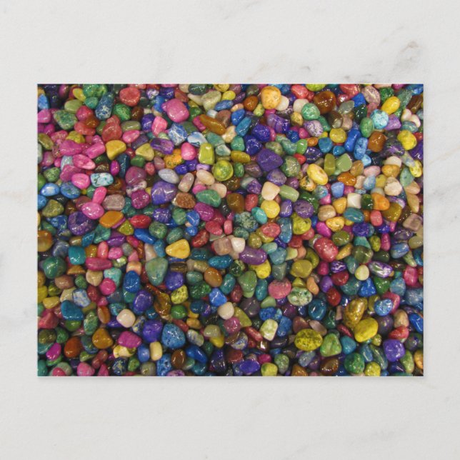 Colorful Smooth and Shiny Pebbles Rocks Postcard (Front)