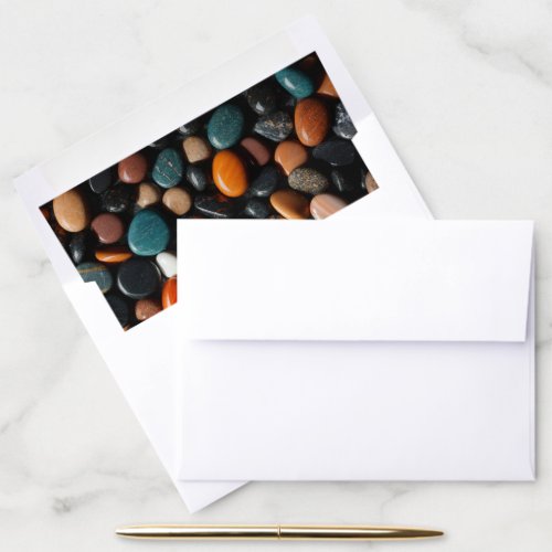 Colorful Smooth Marble Polished Stones Envelope Liner