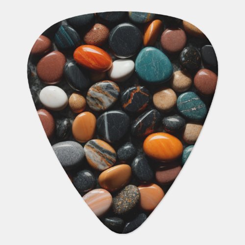Colorful Smooth Marble Polished Stones Pebbles  Guitar Pick