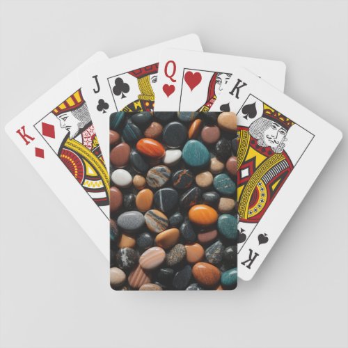 Colorful Smooth Marble Polished Stones Playing Cards