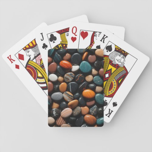 Colorful Smooth Marble Polished Stones Poker Cards