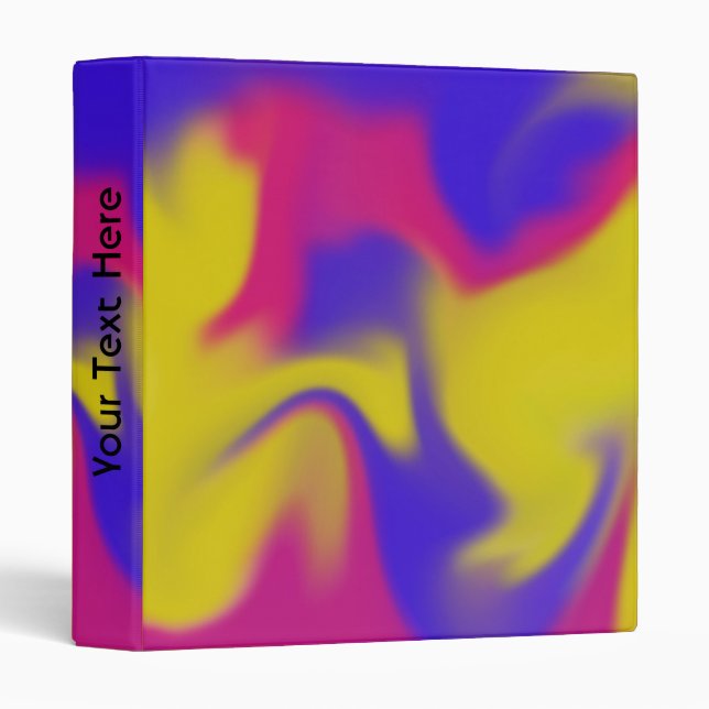 Colorful Smudge 3 Ring Binder (Front/Spine)