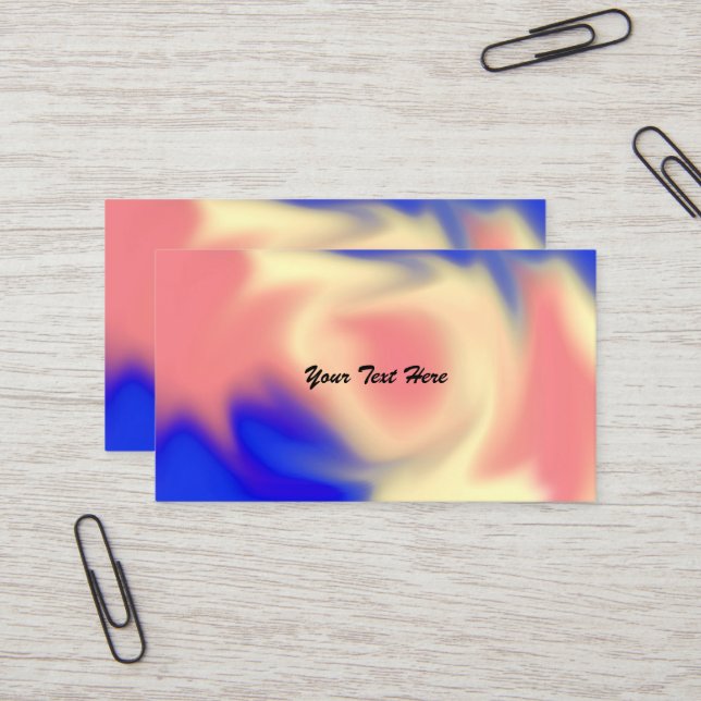 Colorful Smudge Business Cards (Front/Back In Situ)