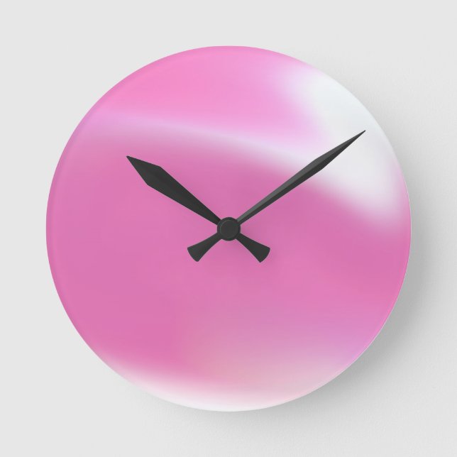 Colorful Smudge Round Clock (Front)