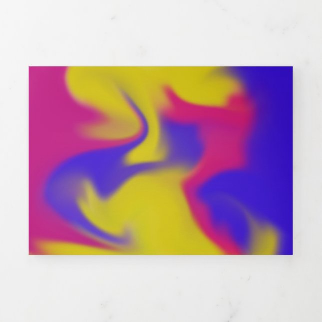 Colorful Smudge Tri-Fold Card (Cover)