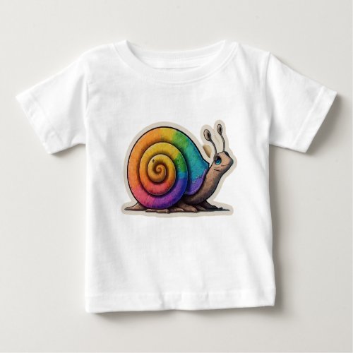 Colorful Snail Baby T_Shirt