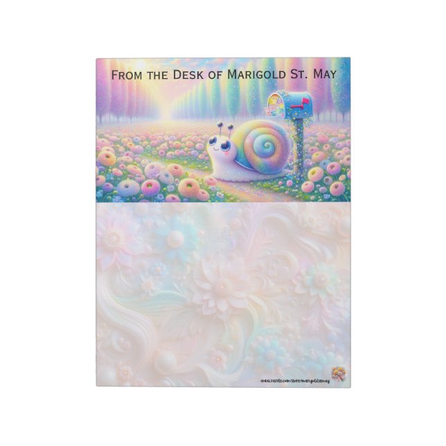 Colorful Snail Mail Notepad (Rotated)