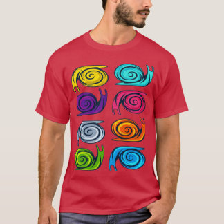 Colorful snails snail shell T-Shirt