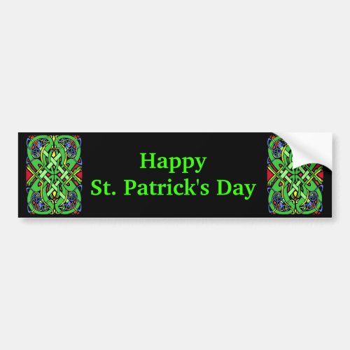 Colorful Snake Celtic Knot St Patricks Day Bumper Sticker