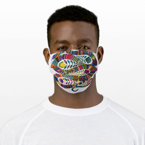 Colorful Snake Cloth Face Mask with Filter Slot