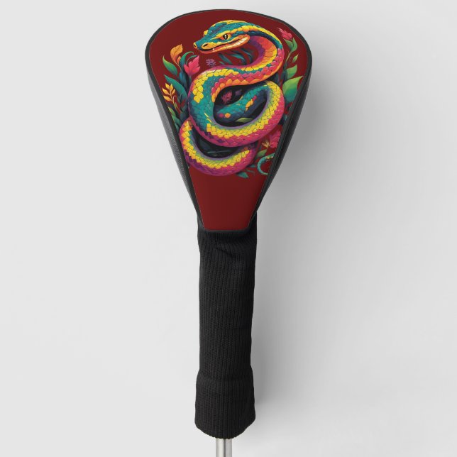 Colorful Snake Golf Head Cover (Front)