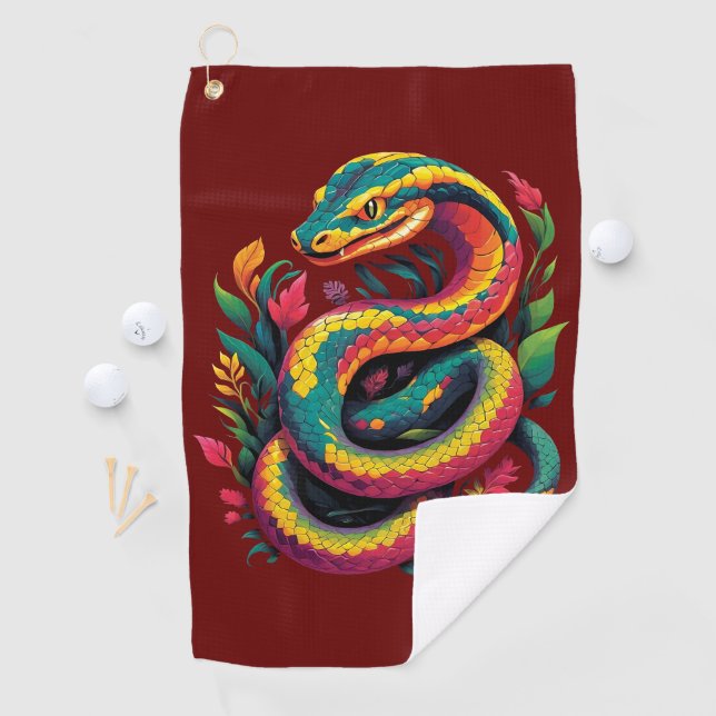 Colorful Snake Golf Towel (InSitu)