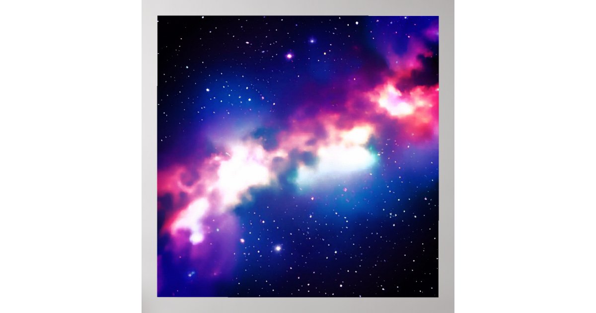 Colorful Snake Nebula Galaxy Art Poster | Zazzle