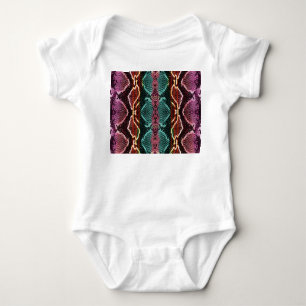 Colorful snake skin, animal print. baby bodysuit