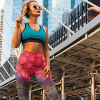 Colorful Snake Skin Capri Leggings