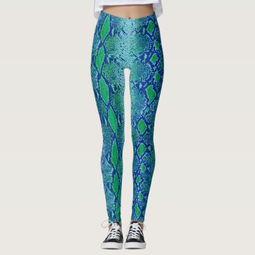 Colorful Snake Skin Leggings