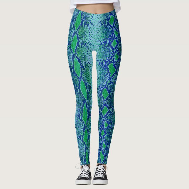 Colorful Snake Skin Leggings (Front)