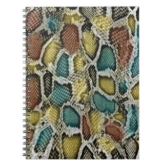 Colorful snake skin: seamless design. notebook