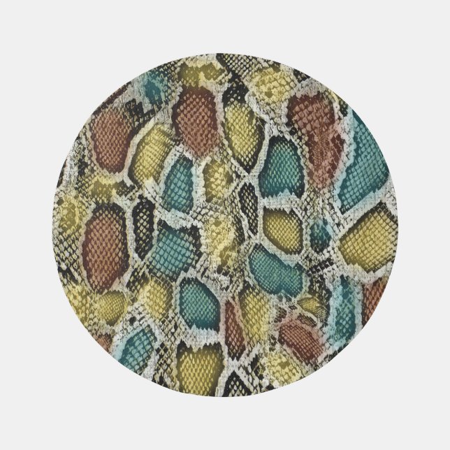 Colorful snake skin: seamless design. rug (Front)