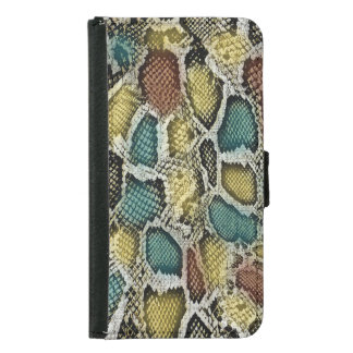 Colorful snake skin: seamless design. samsung galaxy s5 wallet case