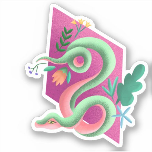 Colorful snake sticker