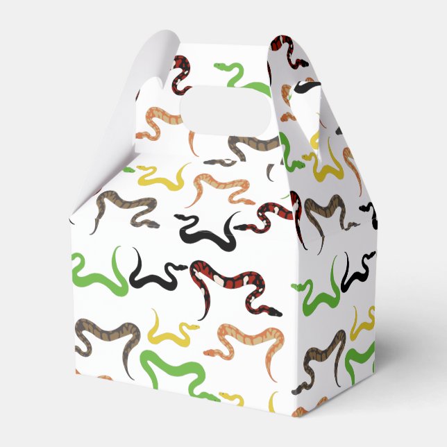 Colorful Snakes Python Reptile Pattern  Favor Boxes (Front Side)