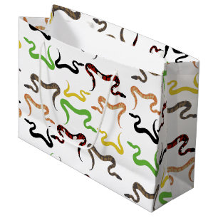 Colorful Snakes Python Reptile Pattern Large Gift Bag