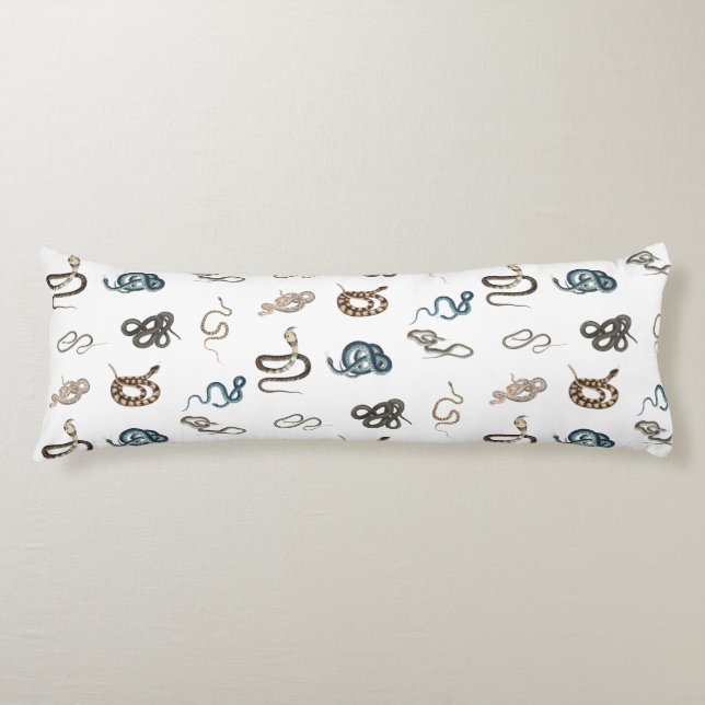 Colorful Snakes Reptile Animal Pattern Body Pillow (Front)