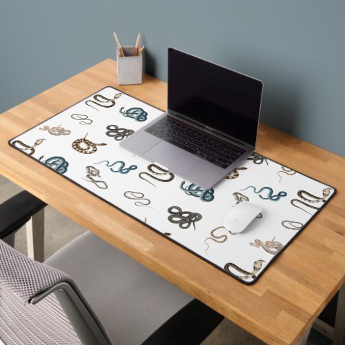 Colorful Snakes Reptile Animal Pattern Desk Mat