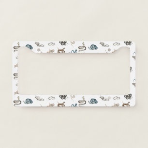 Colorful Snakes Reptile Animal Pattern License Plate Frame