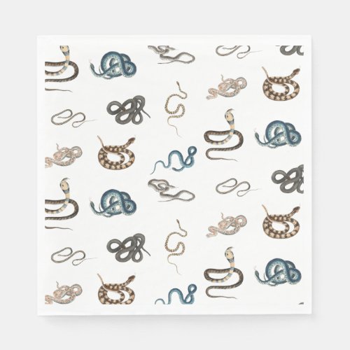 Colorful Snakes Reptile Animal Pattern Napkins