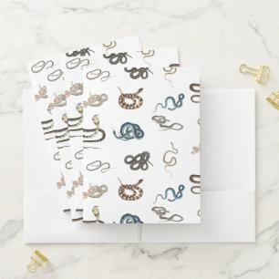 Colorful Snakes Reptile Animal Pattern Pocket Folder