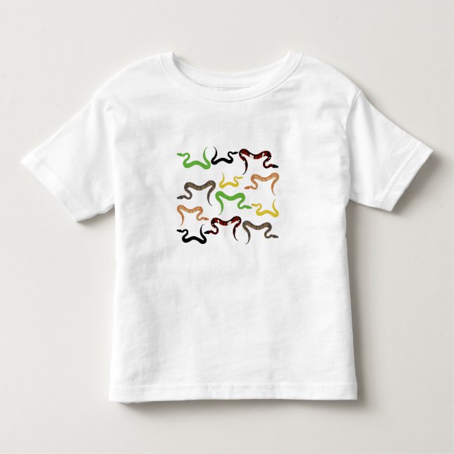 Colorful Snakes Reptile Pattern Toddler T-shirt (Front)