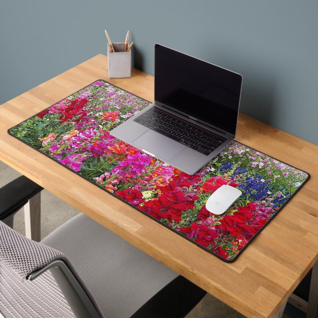Colorful Snapdragon Garden Floral Desk Mat (Office 2)