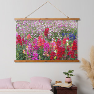 Colorful Snapdragon Garden Floral Hanging Tapestry