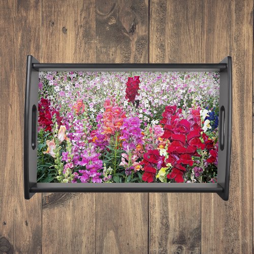 Colorful Snapdragon Garden Floral Serving Tray