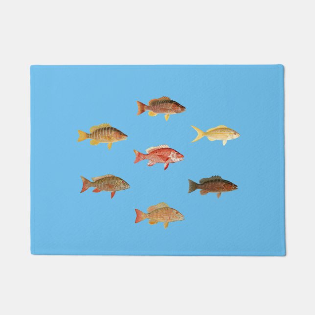 Colorful Snapper Fish Doormat (Front)