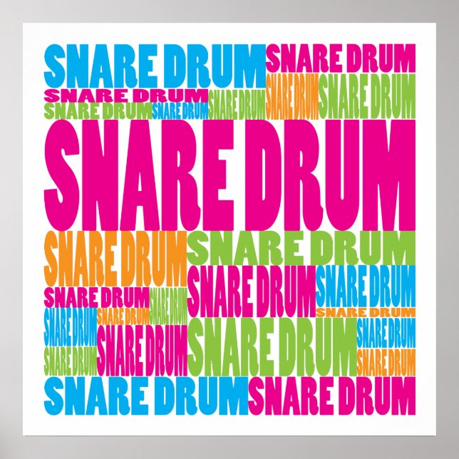 Colorful Snare Drum Poster (Front)