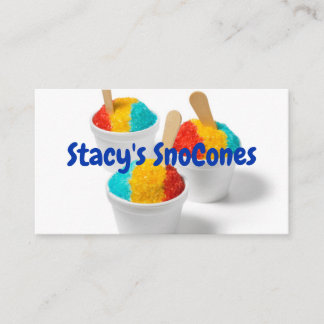Colorful SnoCone Business Card