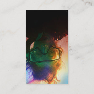 colorful snorkeler business card